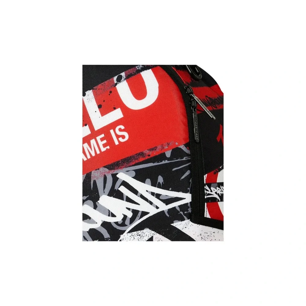 Sprayground Hello My Name Is Shark Backpack Limited Edition Red Black B4647